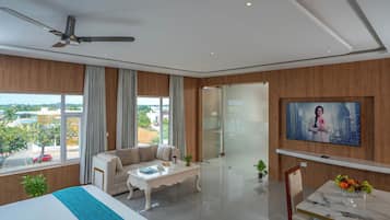 Premium Suite | 1 bedroom, premium bedding, in-room safe, individually decorated