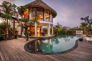 Luxury-Villa, 3 Schlafzimmer, eigener Pool, Poolblick | Ausblick vom Zimmer