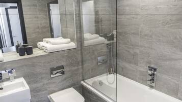 Free toiletries, hair dryer, towels