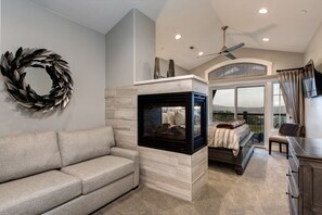 TV, fireplace, DVD player, stereo