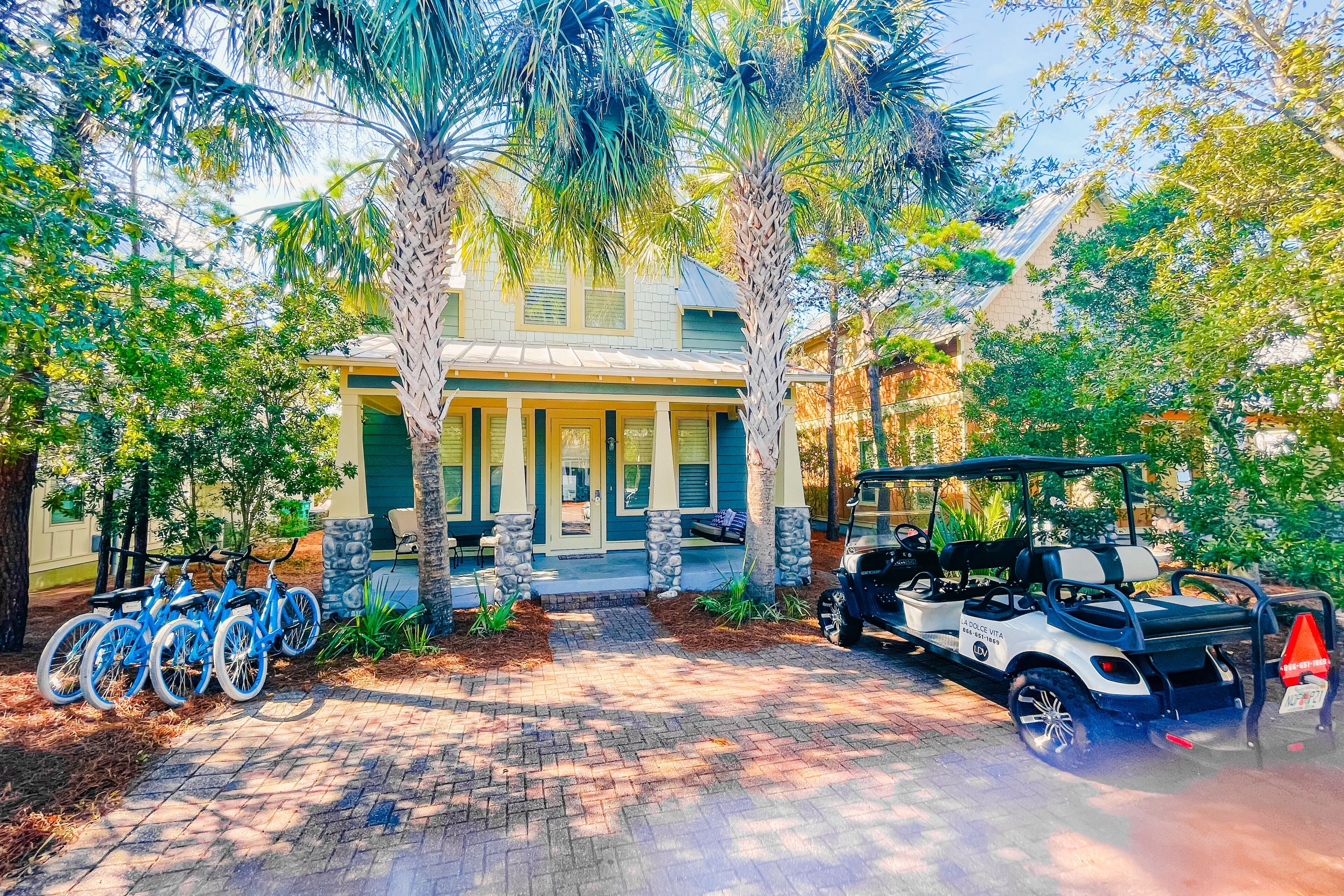 Inviting home in prime location near the beach with golf cart