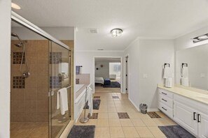 Bathtub, hair dryer