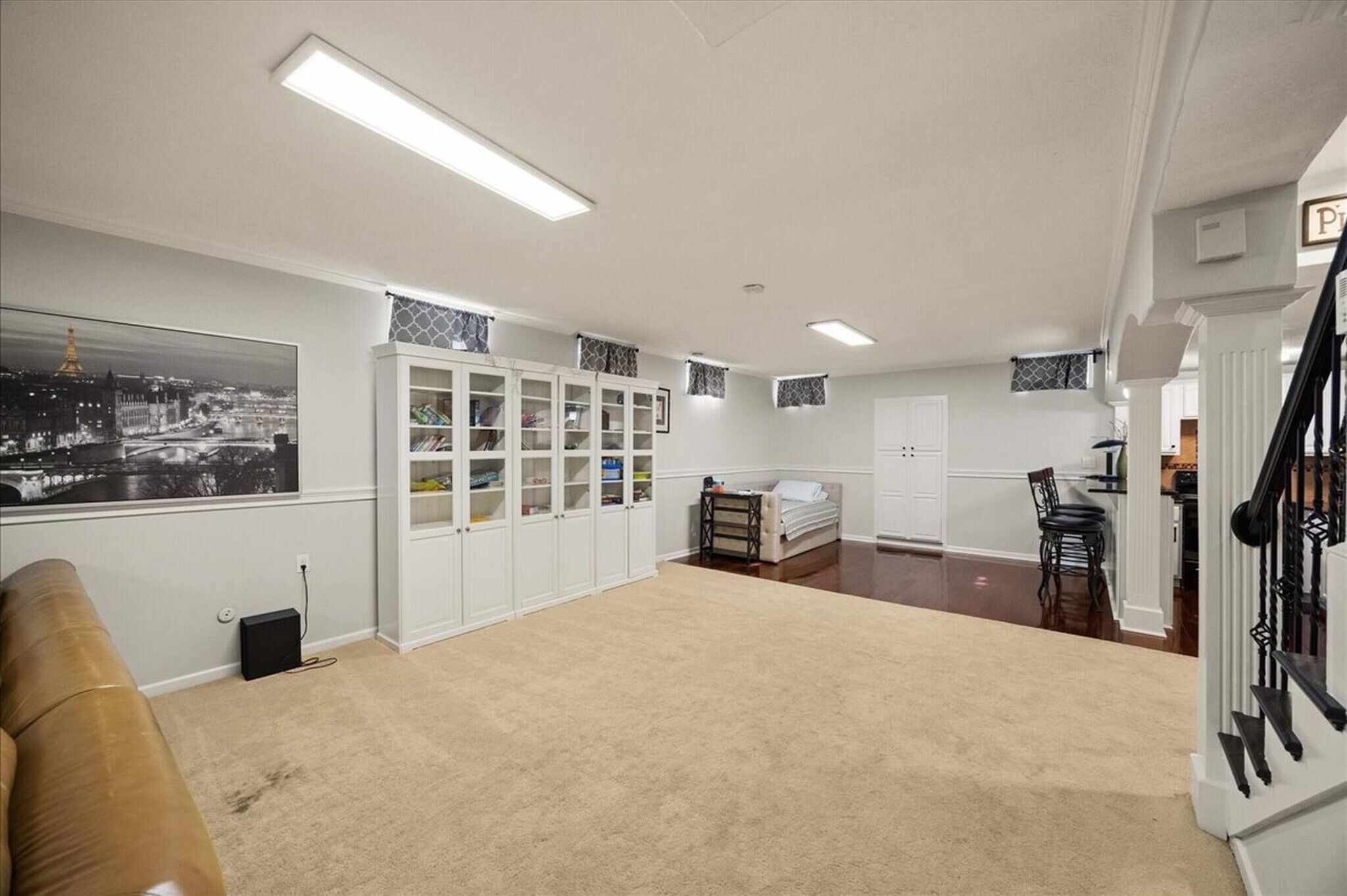 Basement built-ins · storage for month+