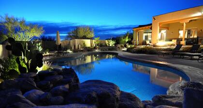 Kaunis Desert Villa dramaattisia näkemyksiä, uima-allas ja Spa 3 + yksityiset Acres