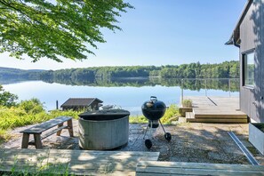 Terrace/patio - Design house with own dock at lake (Tvååker)