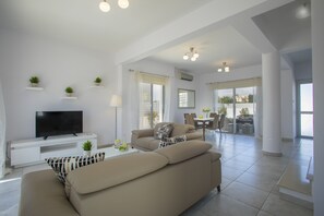 Villa, 3 Bedrooms, Private Pool | Living area | Flat-screen TV, DVD player