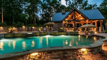 A heated pool