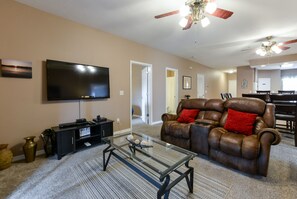 TV, fireplace, DVD player