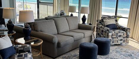 TV, DVD player, books