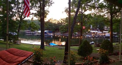 Lakefront Home and Dock with Tiki Bar At 4mm at Lake Of The Ozarks!