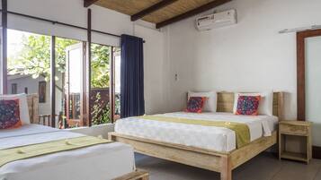 Deluxe Bungalow, Multiple Beds, Beach View, Beachfront | Bathroom | Shower, free toiletries, towels