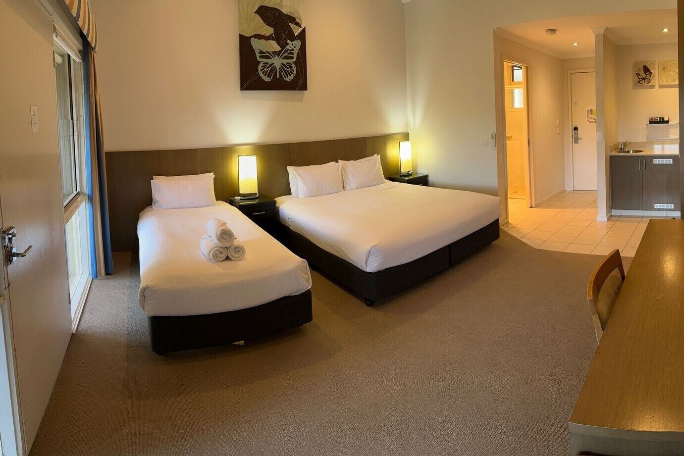 standard king & single | living area | 50-inch flat-screen tv with digital channels, tv