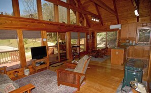TV, fireplace, DVD player