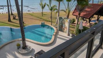 Exclusive Villa, 5 Bedrooms, Pool Access, Beachfront | Terrace/patio