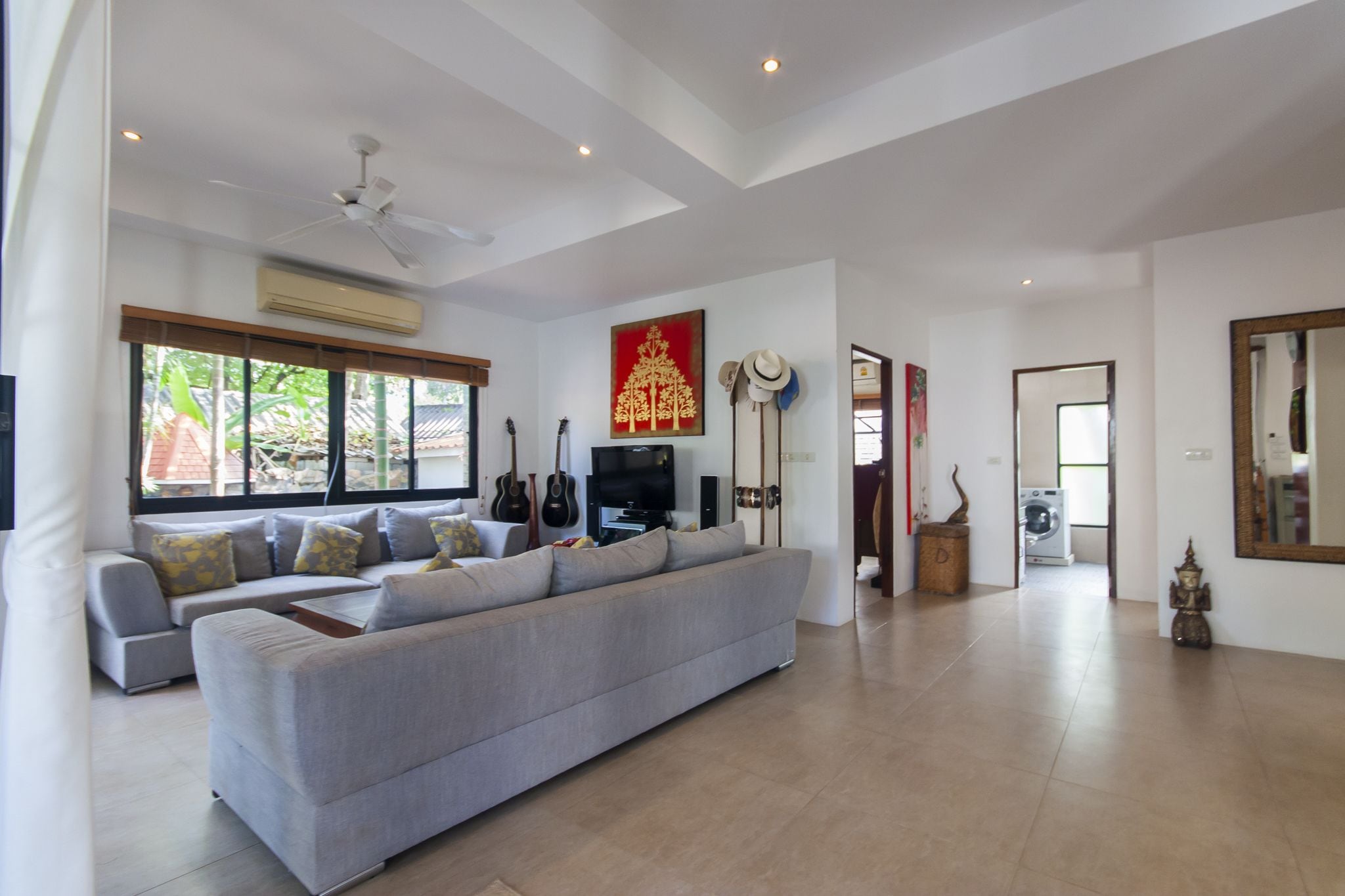 exclusive villa, 4 bedrooms, private pool, sea view | living area | flat-screen tv, dvd player