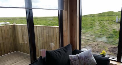 Hekla Cabin 1 Volcano and Glacier View