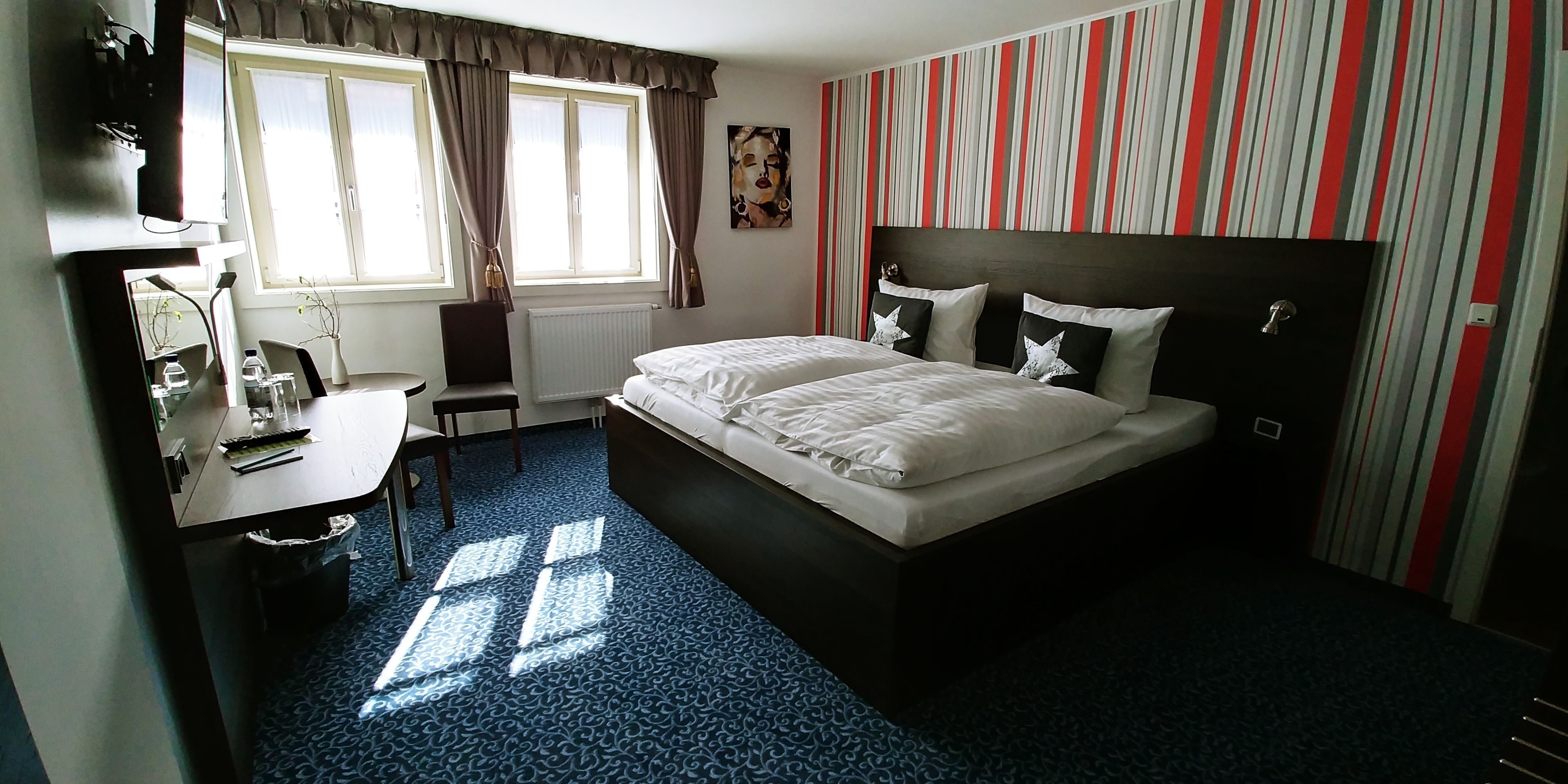 standard double room | premium bedding, down duvets, in-room safe, desk