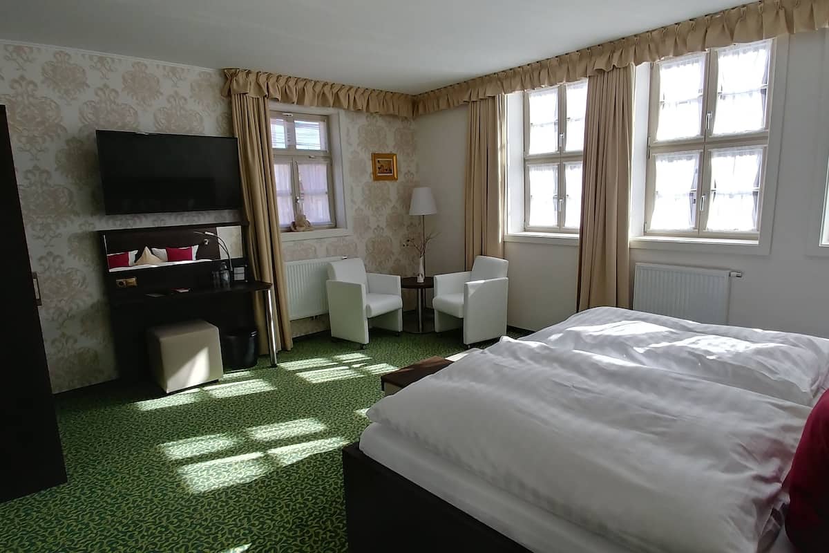 comfort double room | premium bedding, down duvets, in-room safe, desk