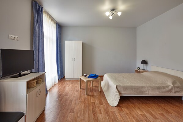 Superior Studio | Premium bedding, blackout drapes, soundproofing, iron/ironing board - Apartments City Krasnodar (Krasnodar)