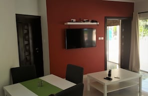Executive Villa, 2 Bedrooms, Beach View, Beachfront | Living area | Flat-screen TV