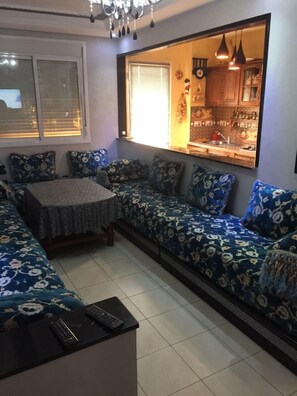 Economy Apartment, 2 Bedrooms | Living area | 42-inch LCD TV with satellite channels, TV