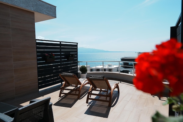 Deluxe Suite, Terrace, Sea View | Balcony view