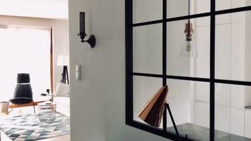 Deluxe Apartment, 1 Bedroom, Garden View | Living area | Flat-screen TV