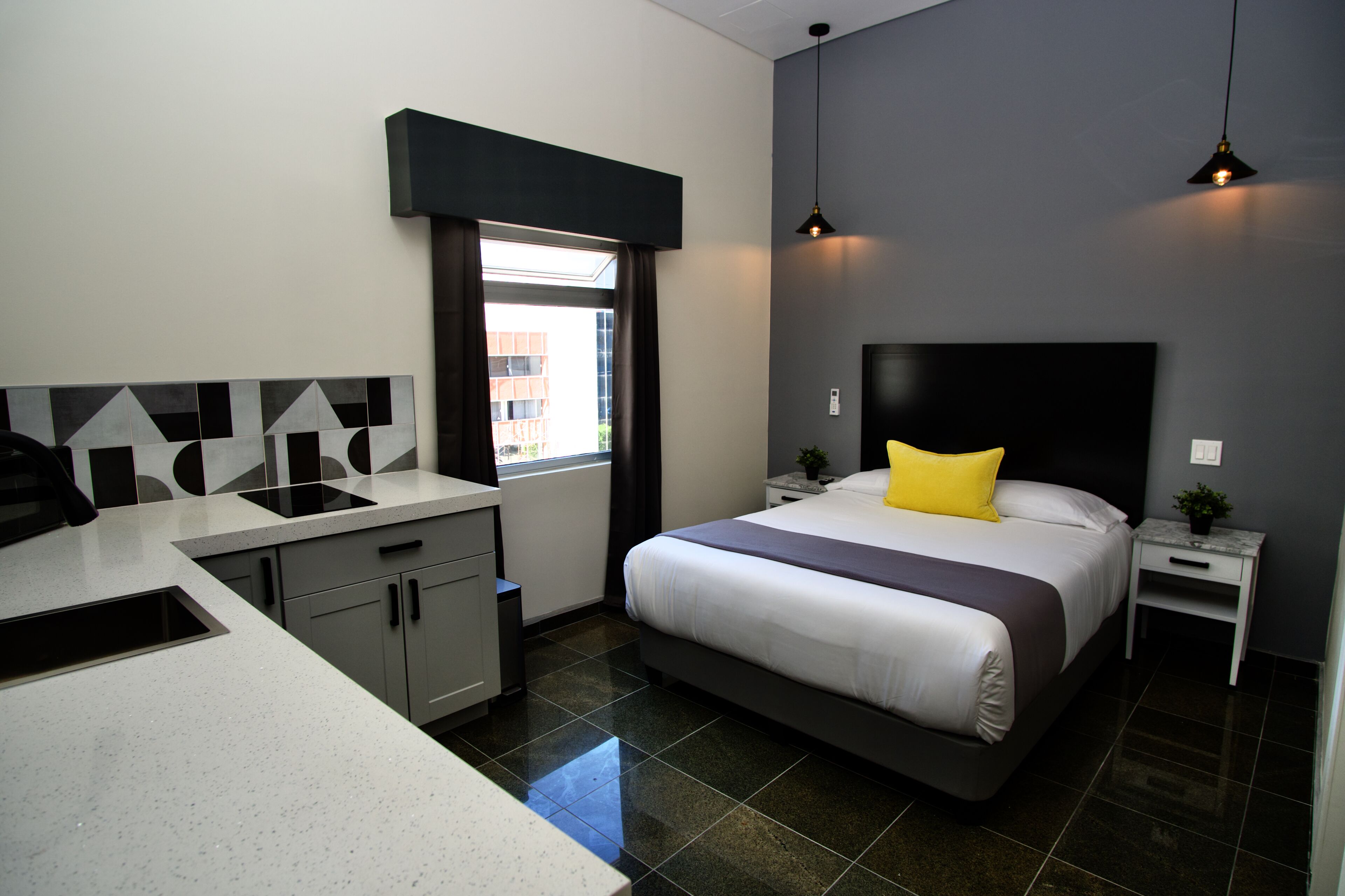 1 bedroom, individually decorated, individually furnished, desk