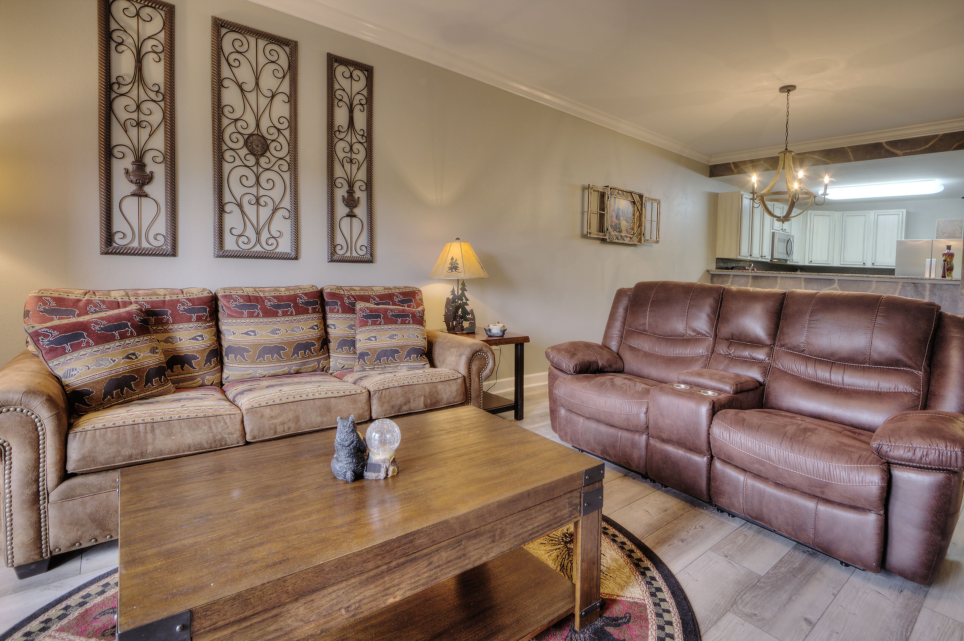 Smart TV, fireplace, DVD player, books