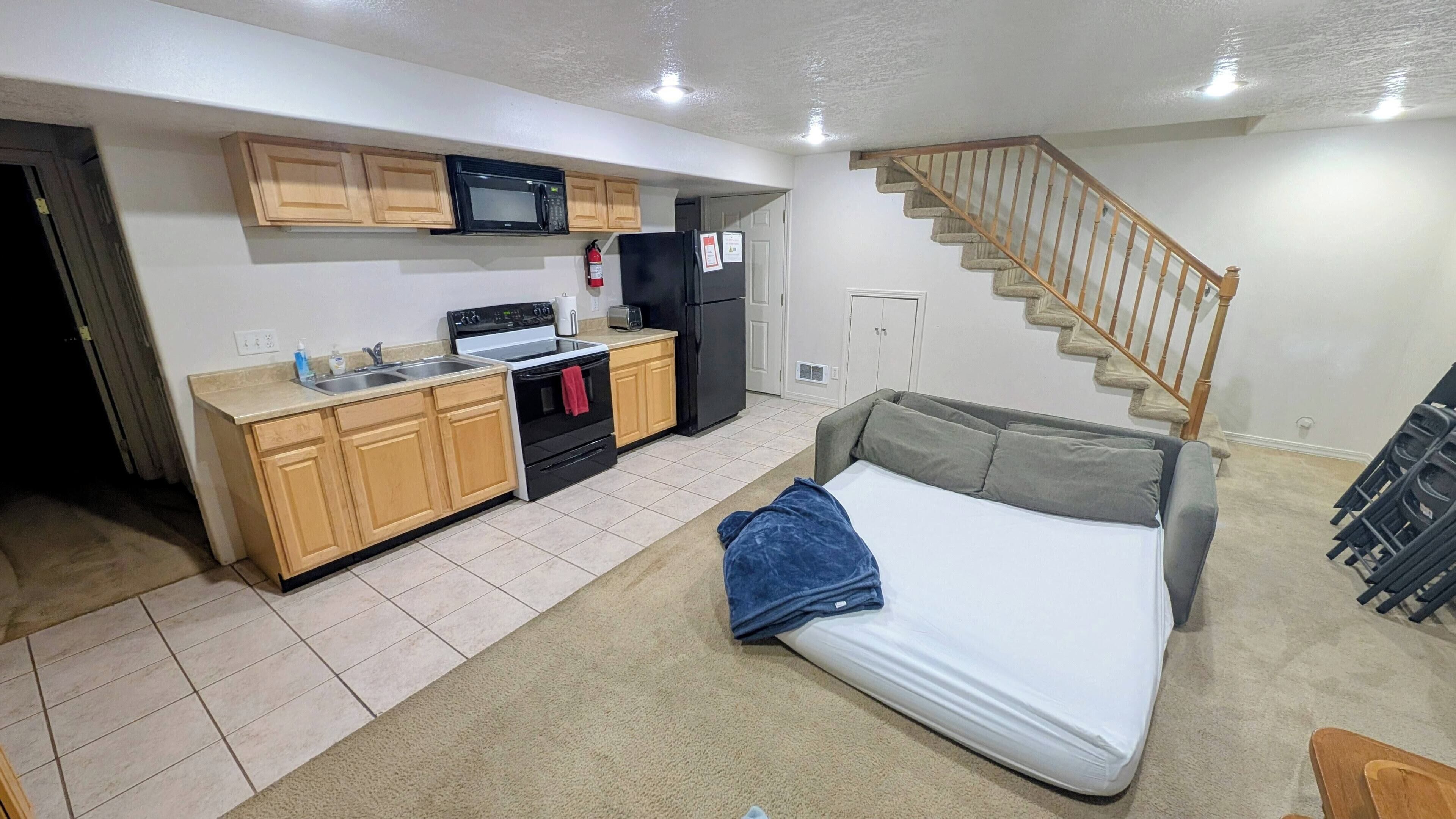 TV, DVD player, video library