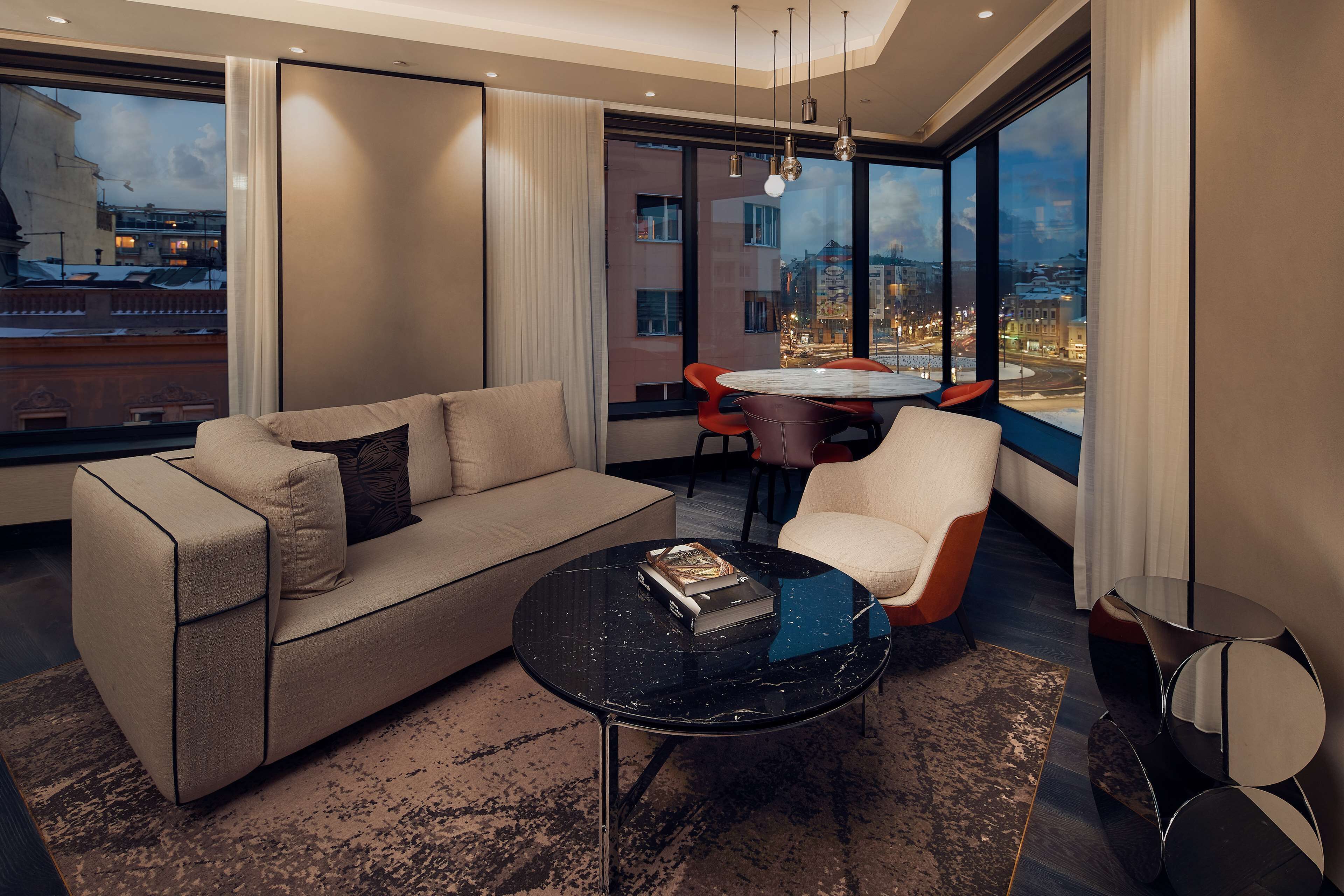 suite, 2 bedrooms | living area | lcd tv