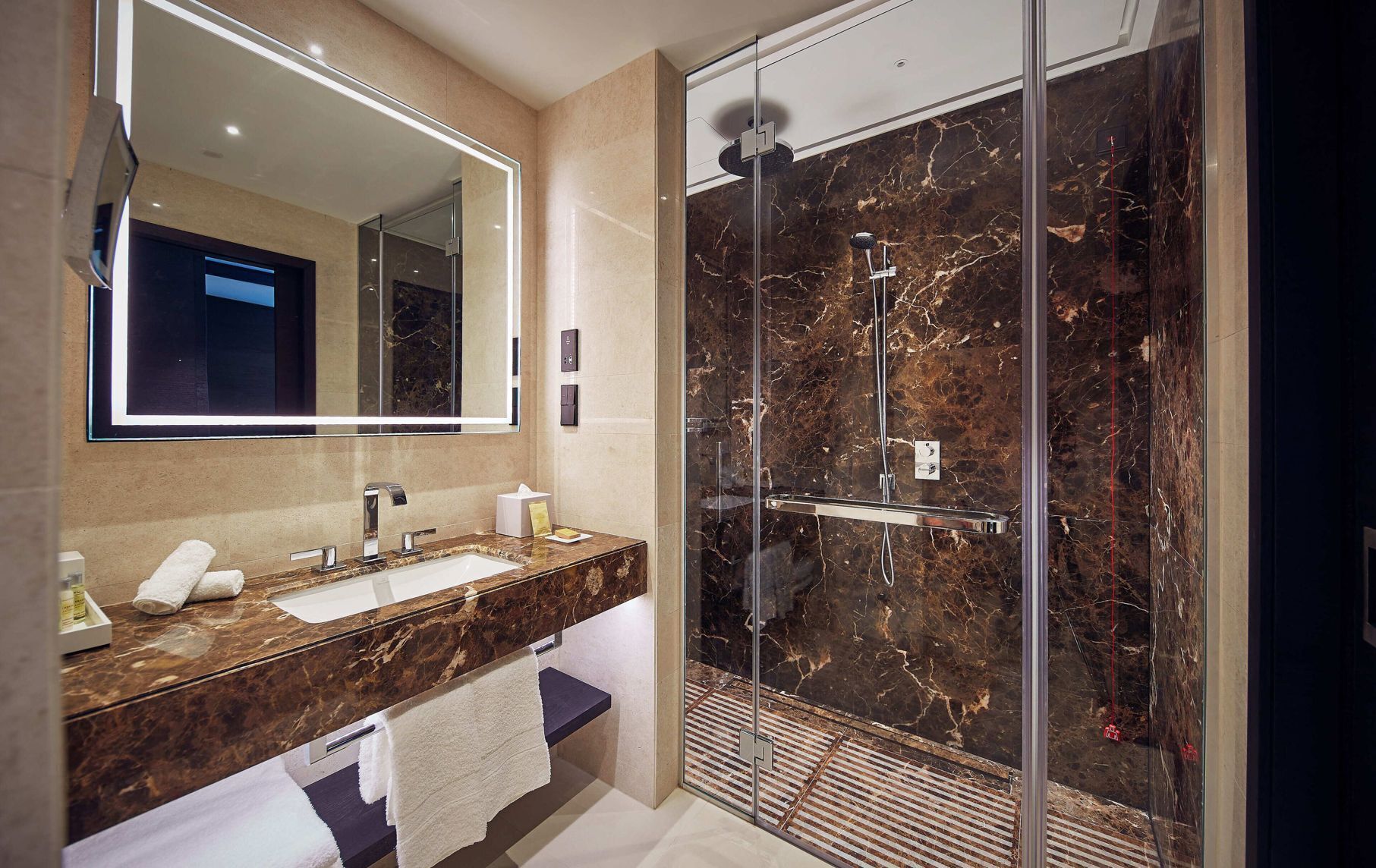 Baño | Artículos de higiene personal gratuitos, secador de pelo y toallas