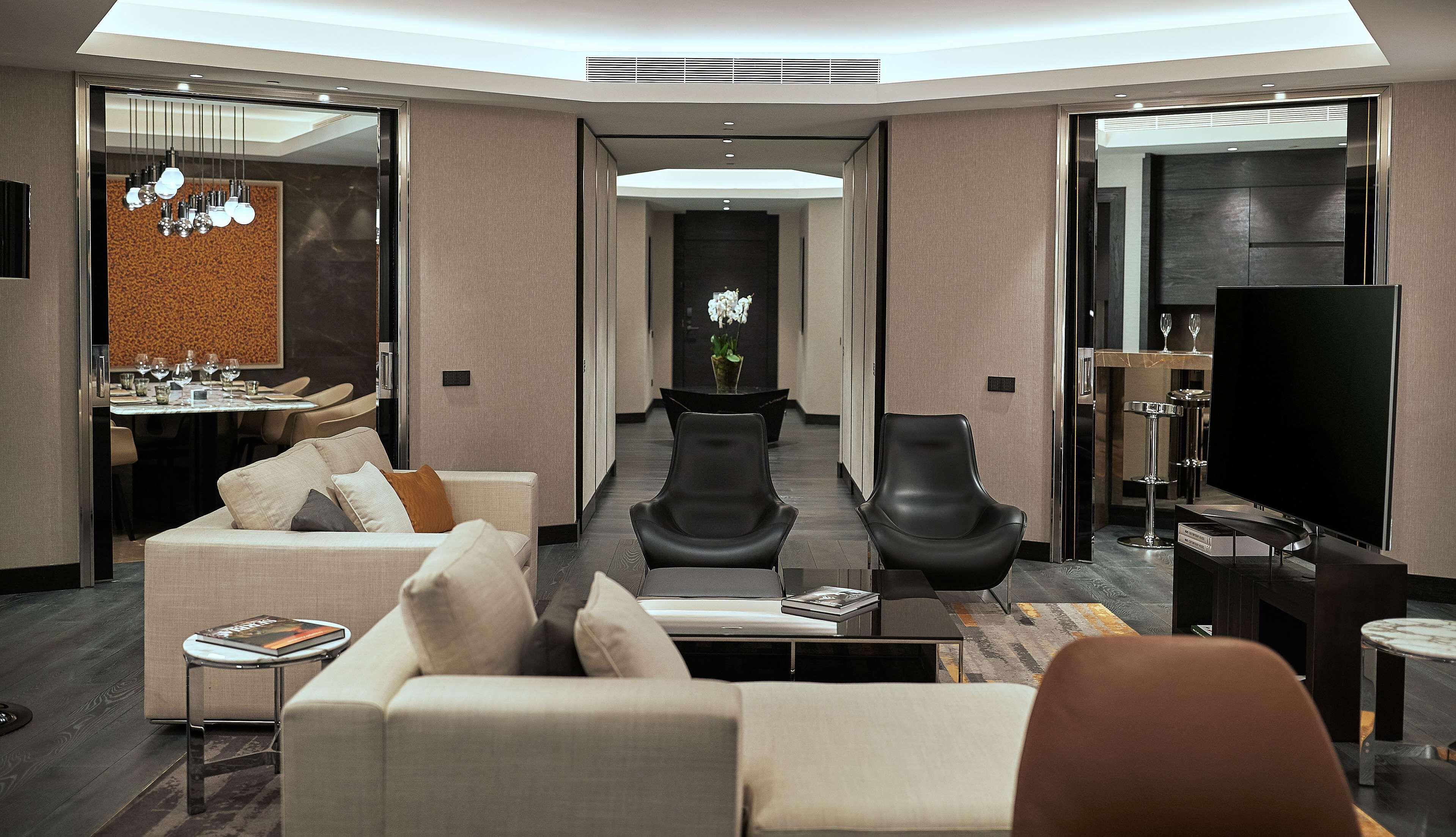 presidential suite, 1 king bed | living area | lcd tv