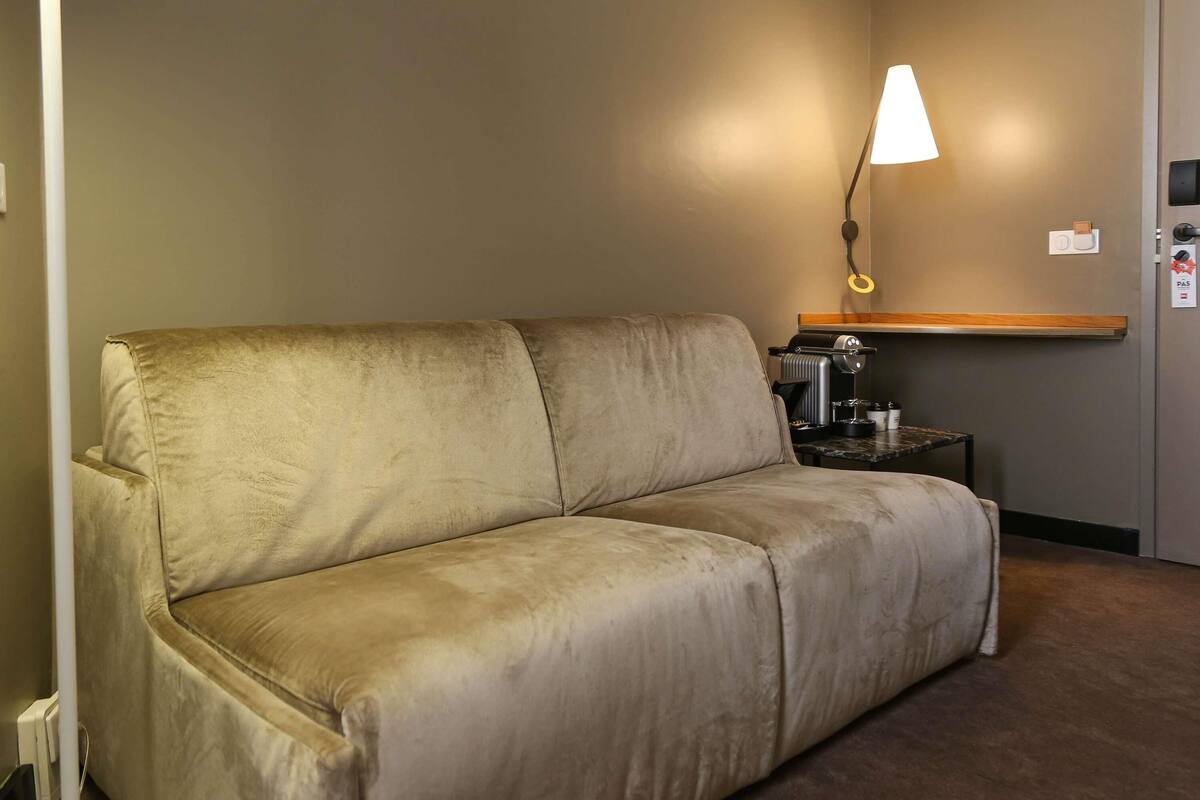 superior double room, 1 double bed with sofa bed | premium bedding, in-room safe, desk, blackout curtains