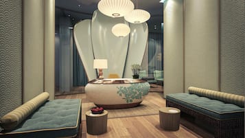 Een stoombad, lichaamsbehandelingen