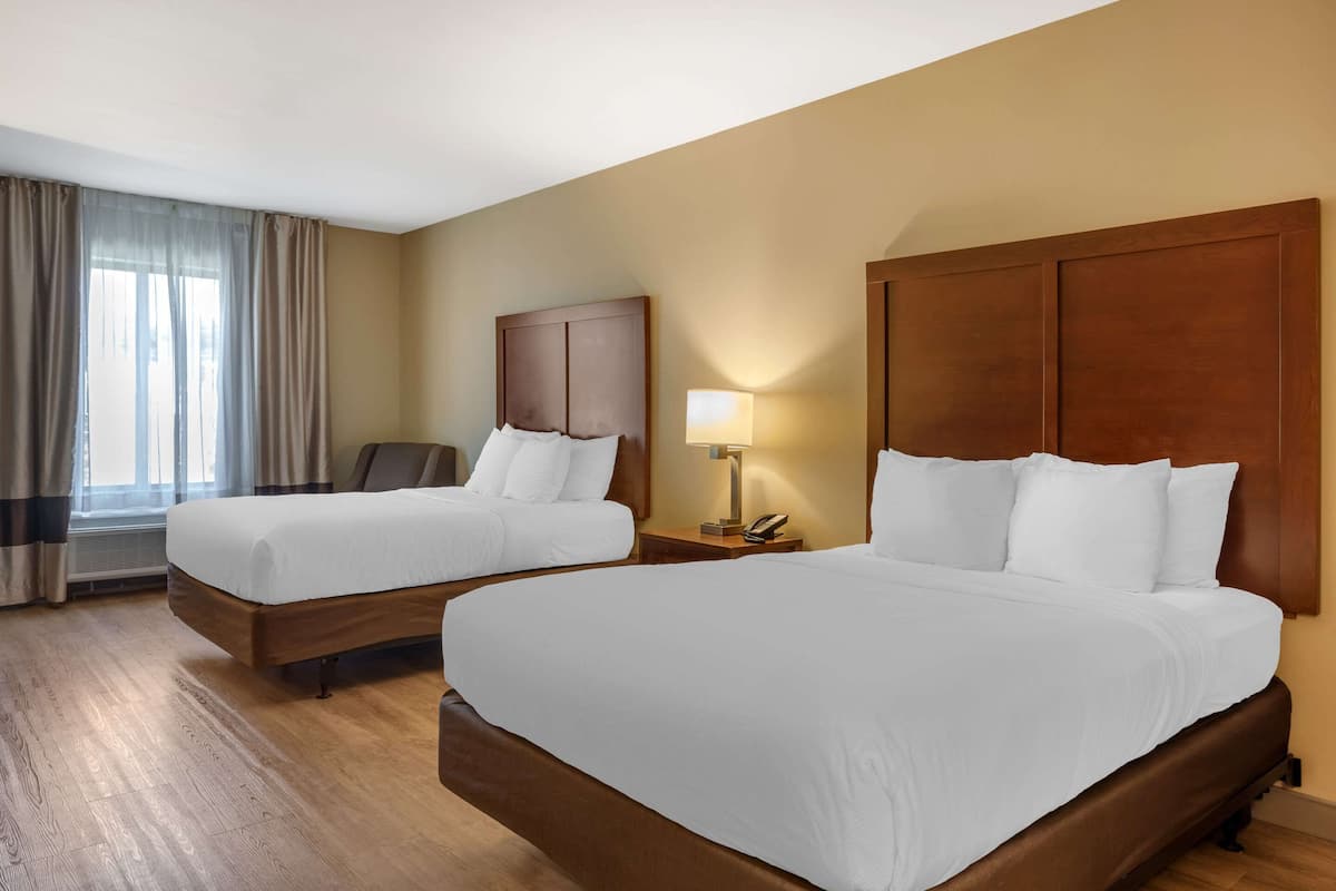 Room, 2 Queen Beds, Accessible, Non Smoking | 1 bedroom, desk, laptop workspace, blackout drapes