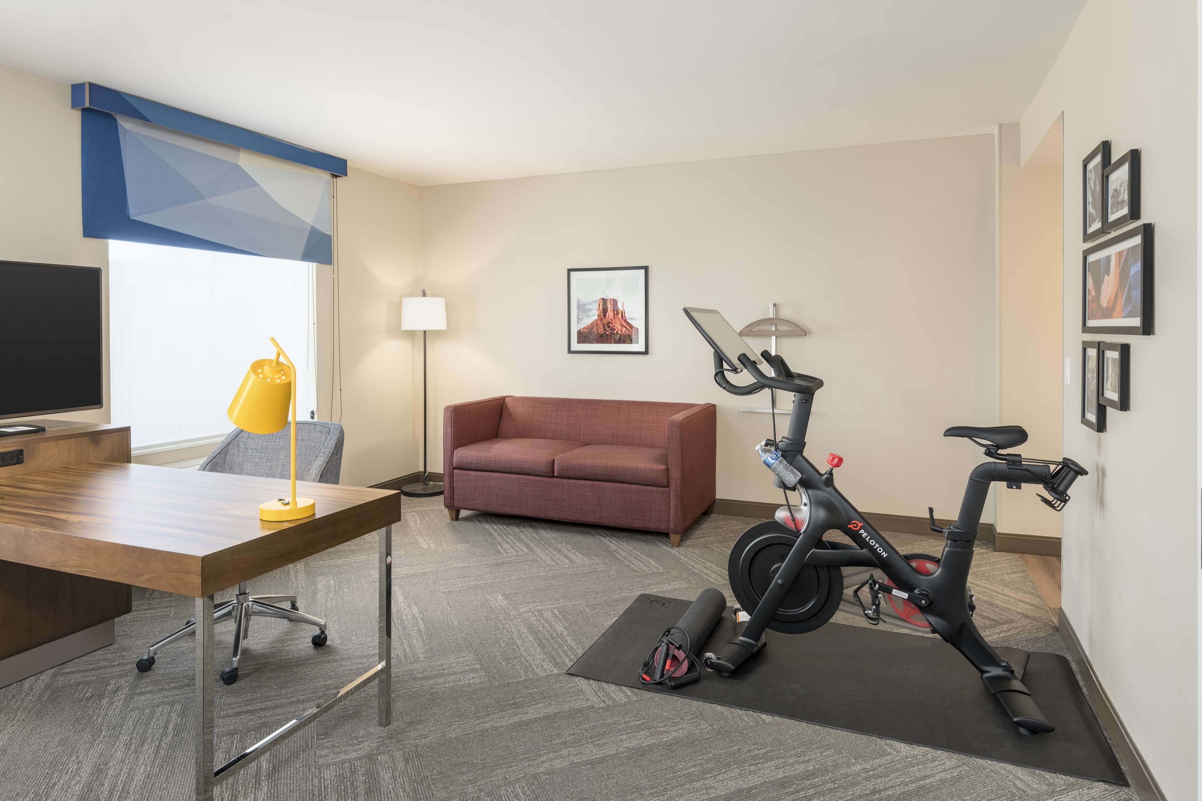 studio, 1 king bed (peloton bike) | premium bedding, in-room safe, desk, laptop workspace