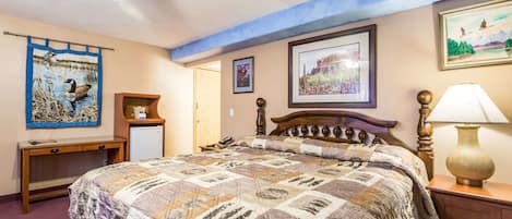 Premium bedding, desk, free WiFi, bed sheets