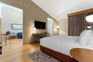 Suite, 1 King Bed, Balcony, River View | In-room safe, desk, laptop workspace, blackout drapes