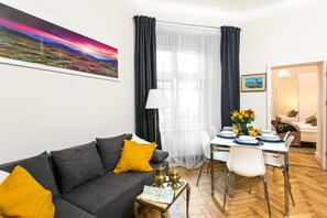 Appartement Supérieur, 2 chambres, cuisine | Salle de séjour
