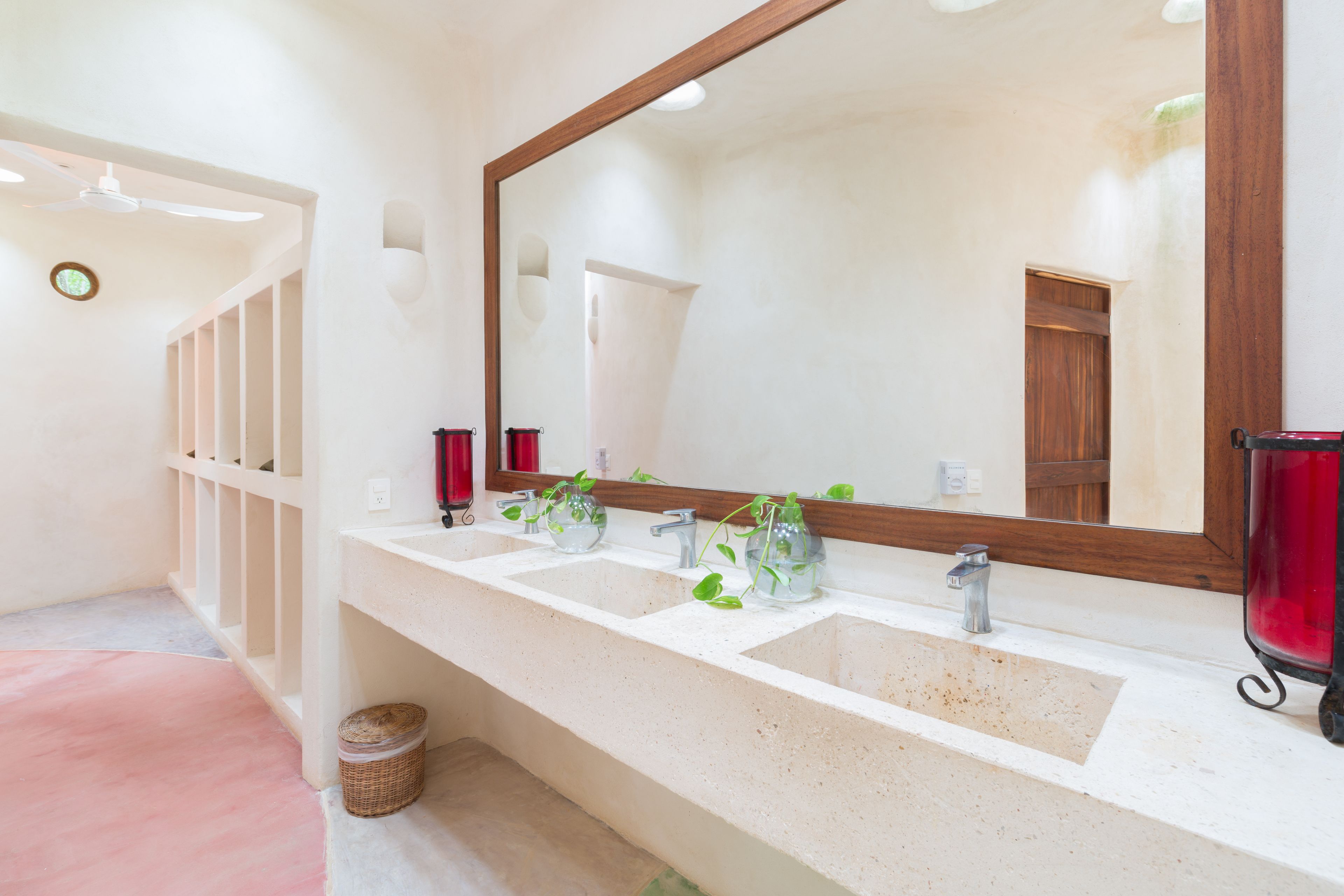 individual bed in female dorm | bathroom | free toiletries, towels, soap, shampoo