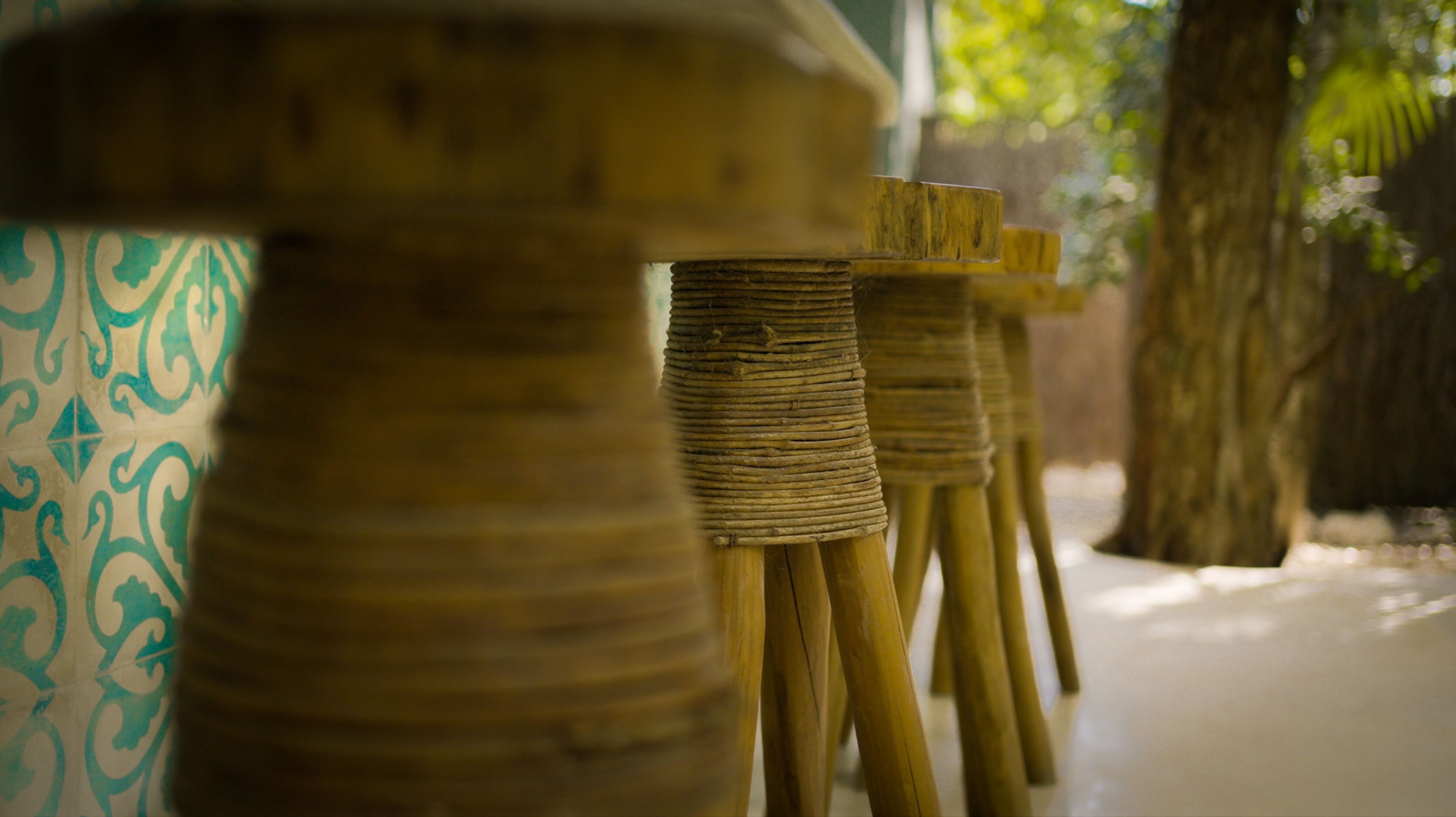 A close-up of a traditional woven bamboo structure, possibly a part of a cultural exhibit or architectural feature.