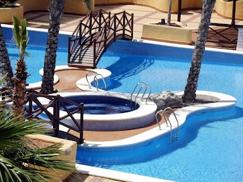 One of the lovely swimming pool at Verdemar apartment and is perfectly ideal for relaxing.