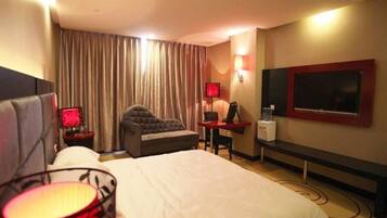 Minibar, desk, blackout curtains, iron/ironing board (on request)