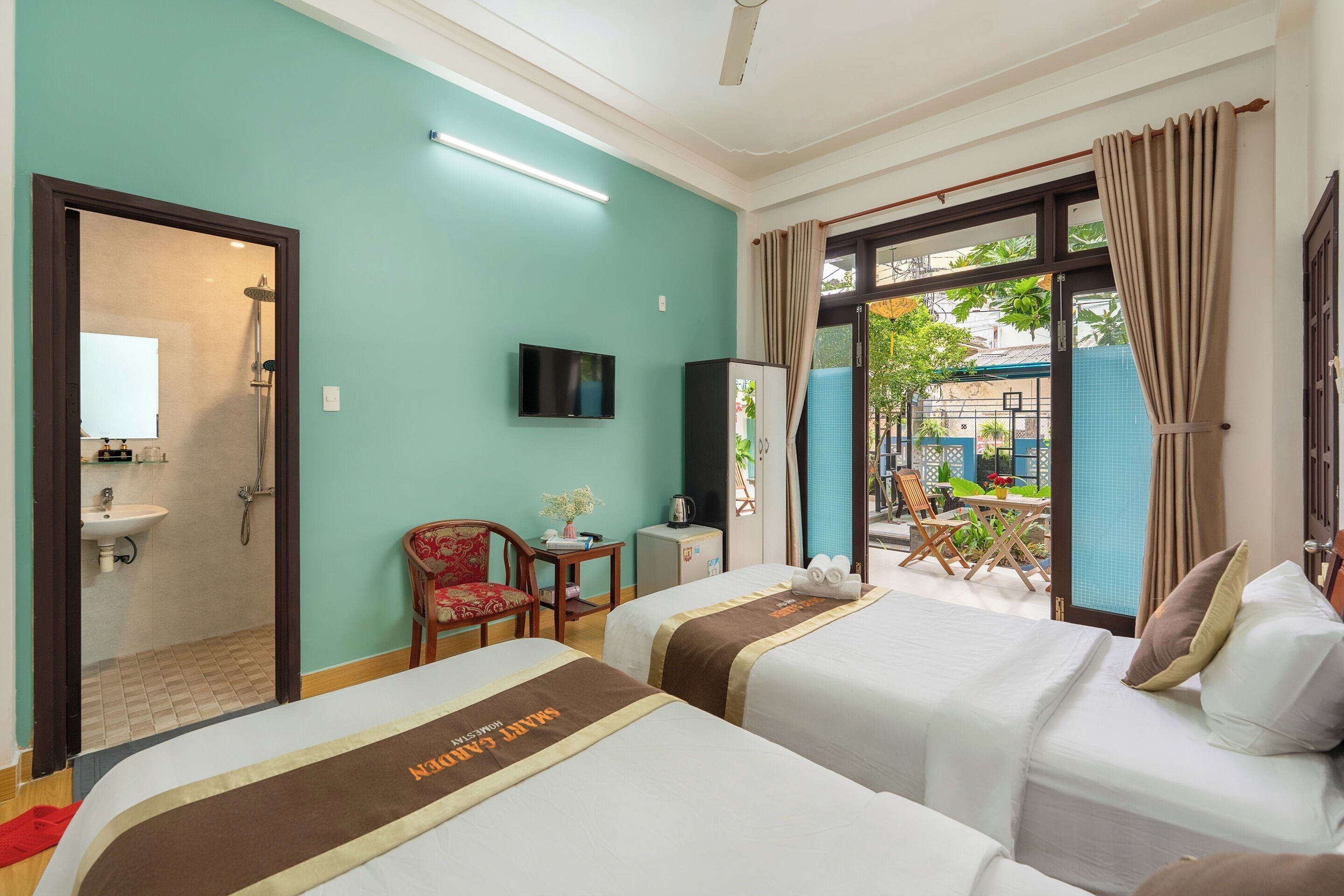 double or twin room, garden view | view from room