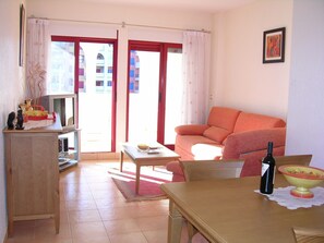 TV, DVD player, stereo