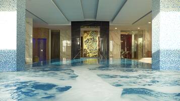 Indoor spa tub