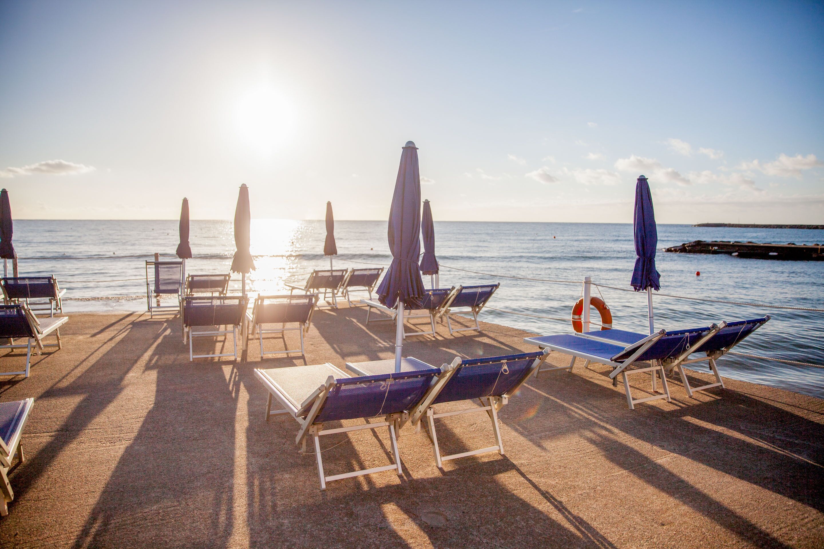 private beach nearby, sun-loungers, beach umbrellas, beach bar