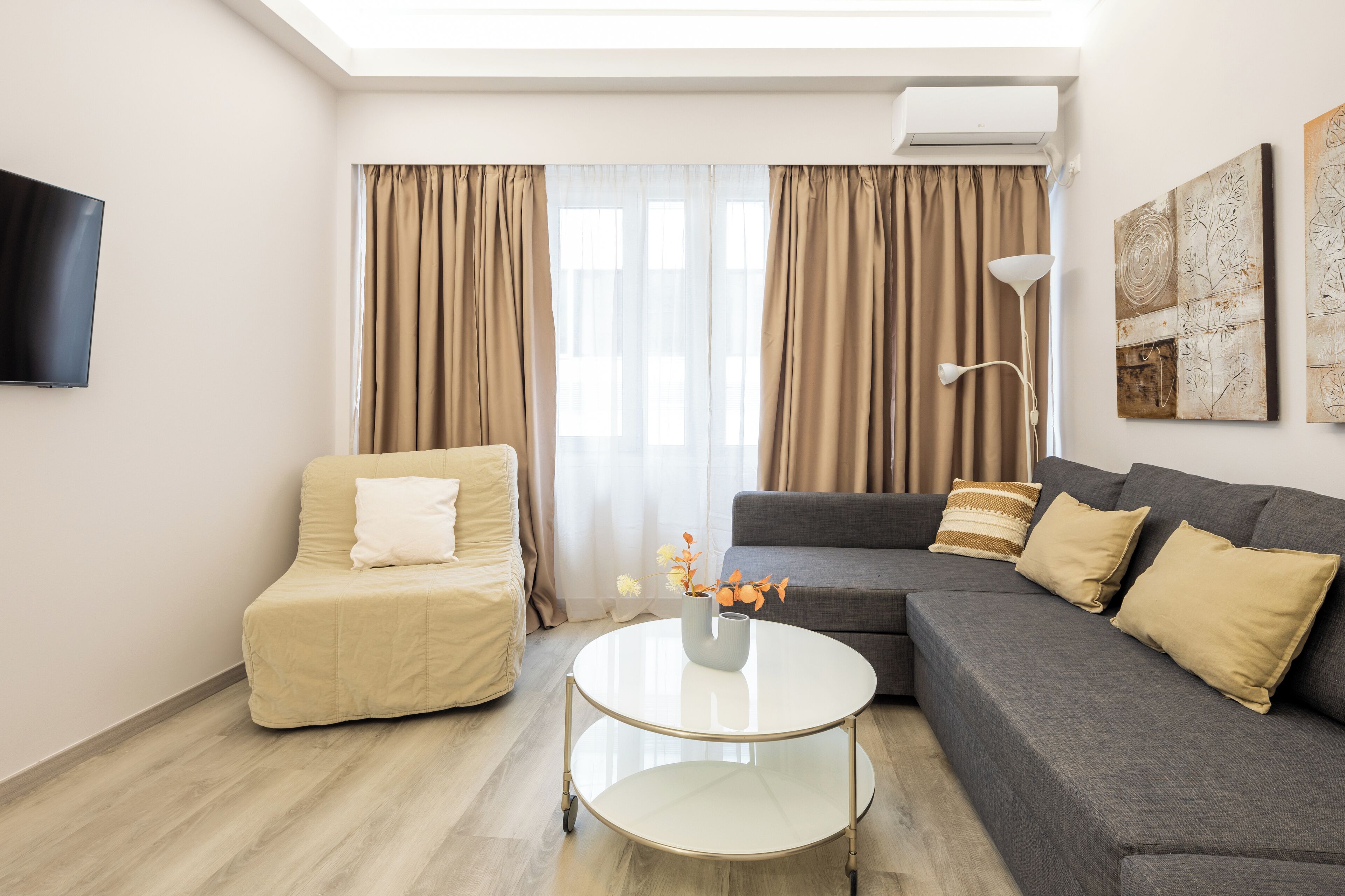 Apartment, 1 Bedroom, City View | Desk, soundproofing, iron/ironing board, free cots/infant beds
