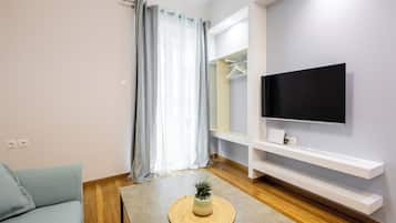 Apartment, 1 Bedroom, Balcony, City View | Desk, soundproofing, iron/ironing board, free cots/infant beds